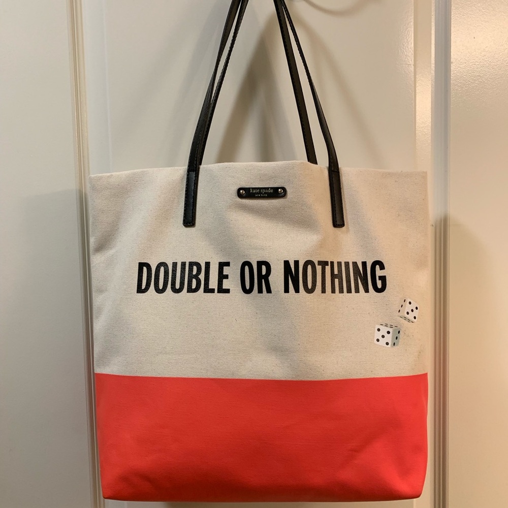 Kate Spade Double or Nothing Canvas Tote